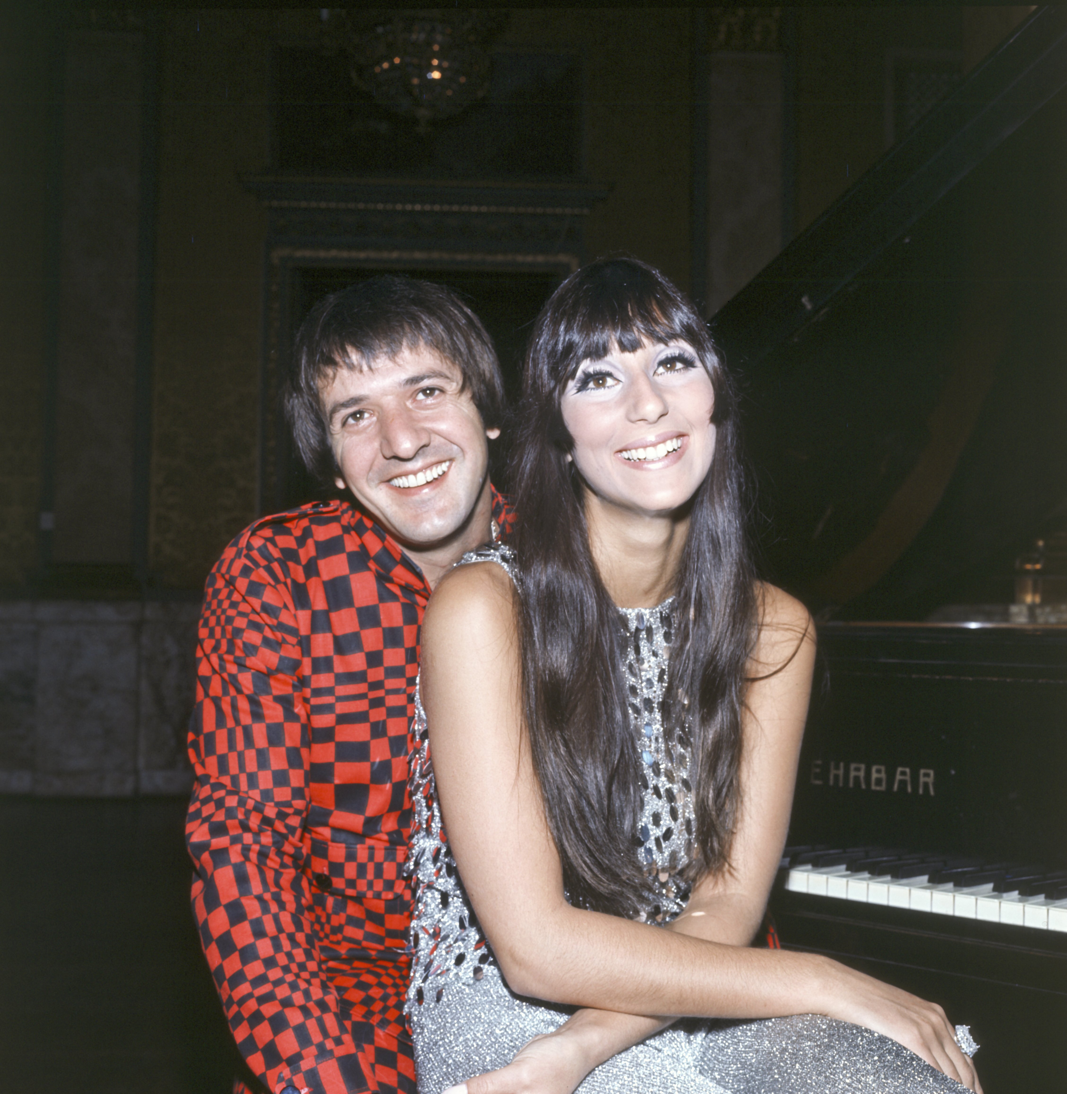 American singer Sonny Bono, with singer Cher; in Italy, circa 1966. | Source: Getty Images