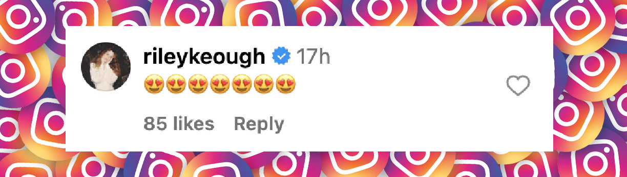 Riley Keough's comment on Finley Lockwood's photos, posted in October 2024 | Source: Instagram.com/finleyl.ockwood