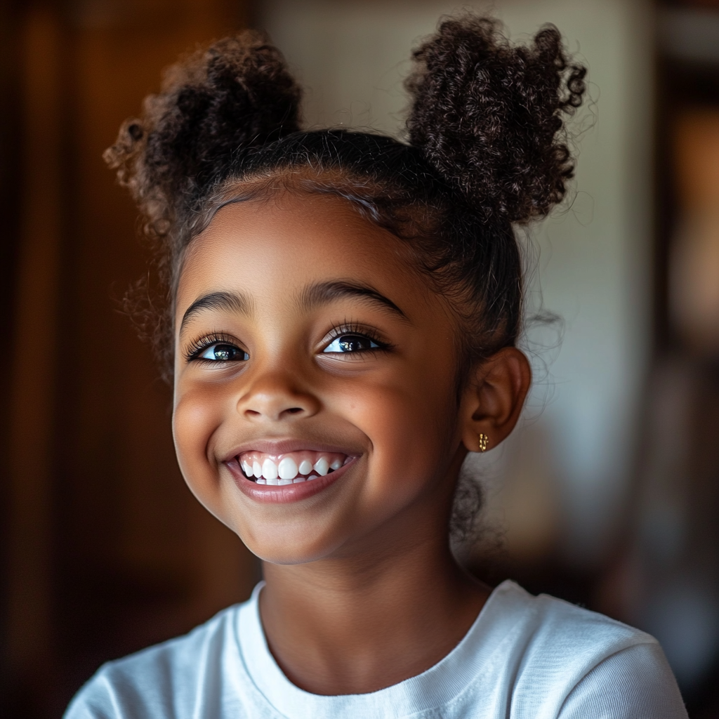 A smiling little girl | Source: Midjourney