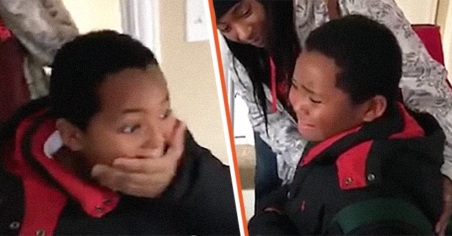 [Left] Daeyrs surprised at his room's new look; [Right] Daeyrs was emotional after he saw his room's new look. | Source: youtube.com/NBC News