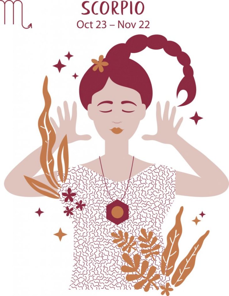 Illustration of the zodiac sign Scorpio | Source: Womanly