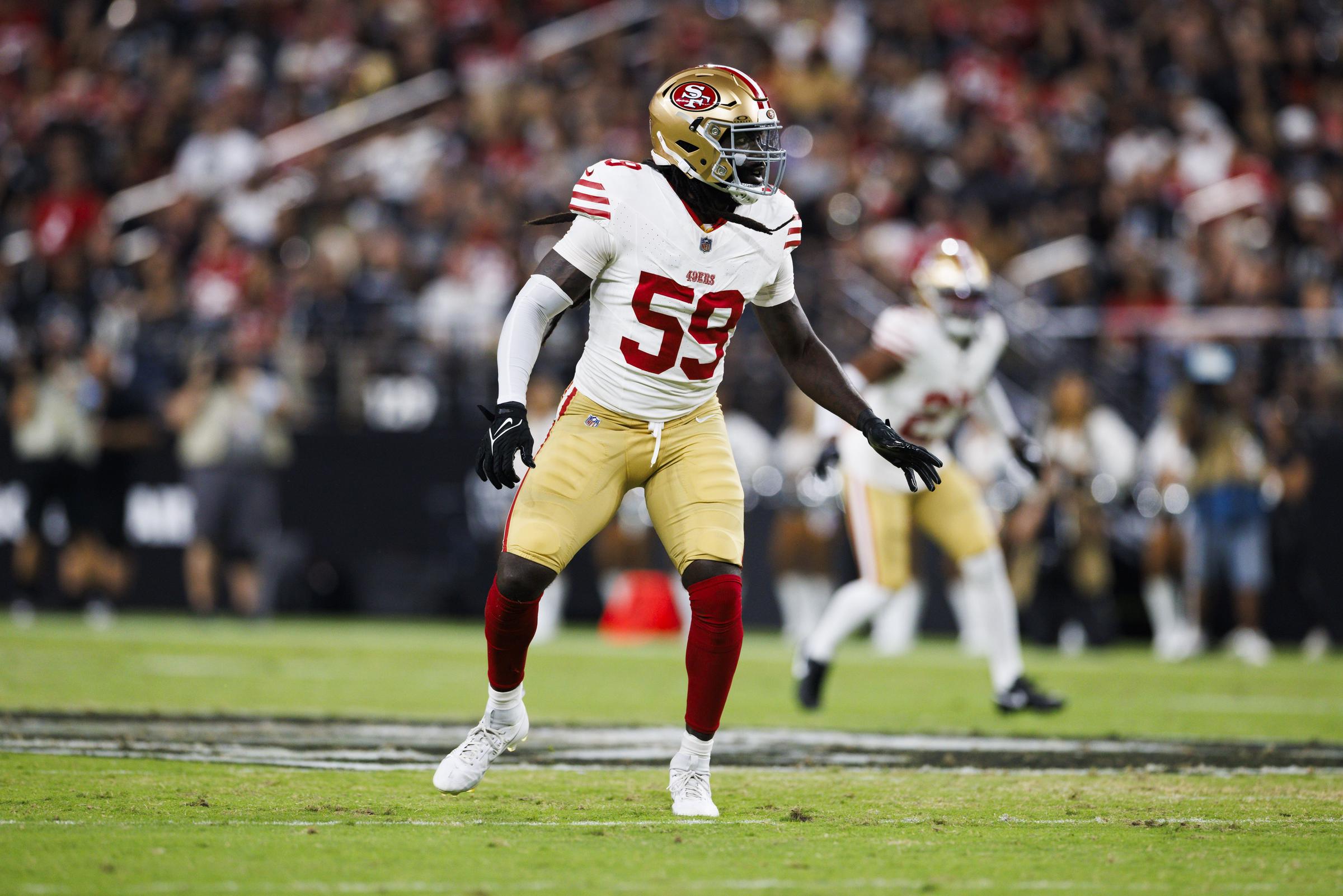 De'Vondre Campbell on August 23, 2024, in Las Vegas, Nevada | Source: Getty Images