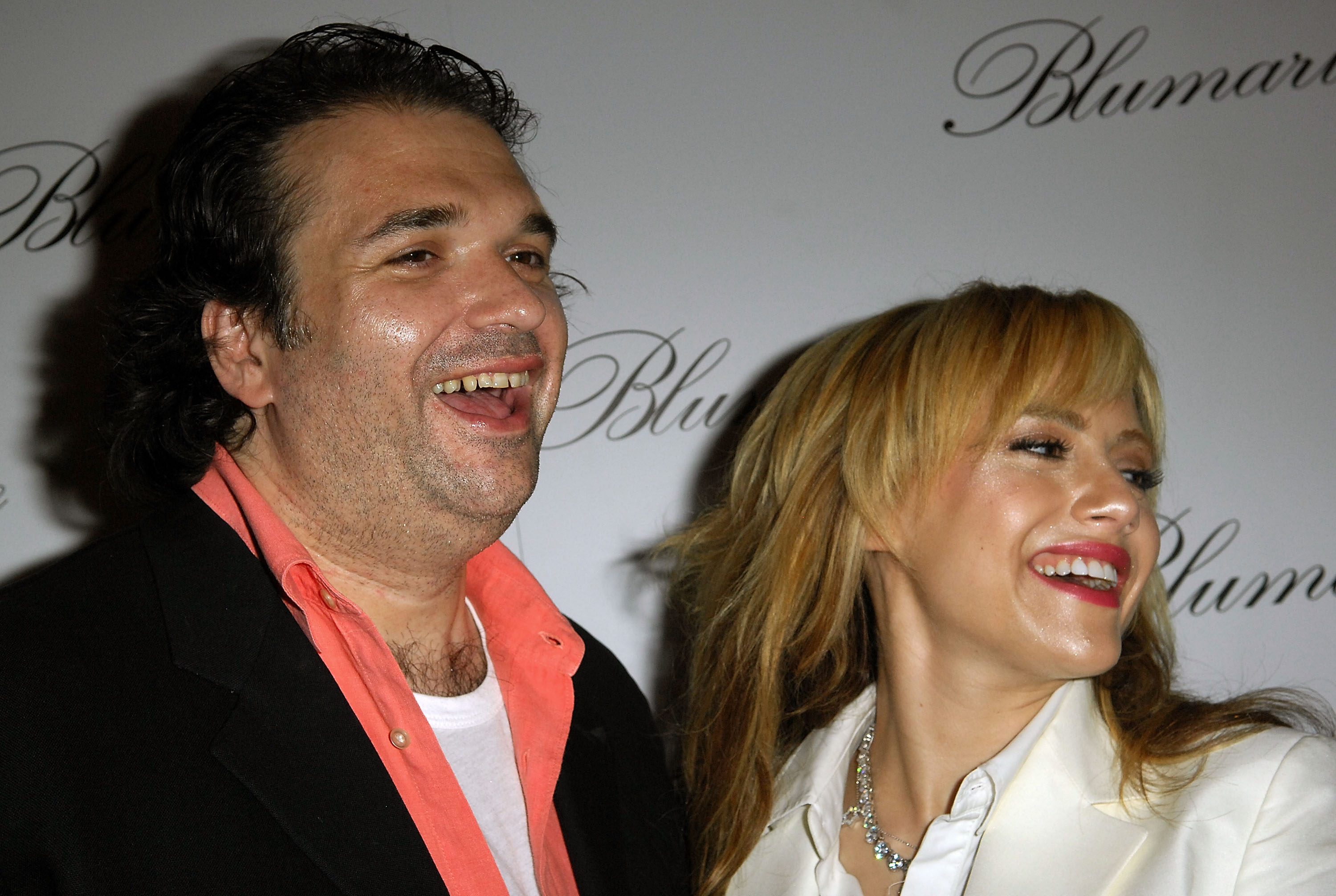 Simon Monjack and Brittany Murphy pose at the opening of the Blumarine US flagship store at the Village of Merrick Park on April 2, 2008 in Coral Gables, Florida. | Source: Getty Images