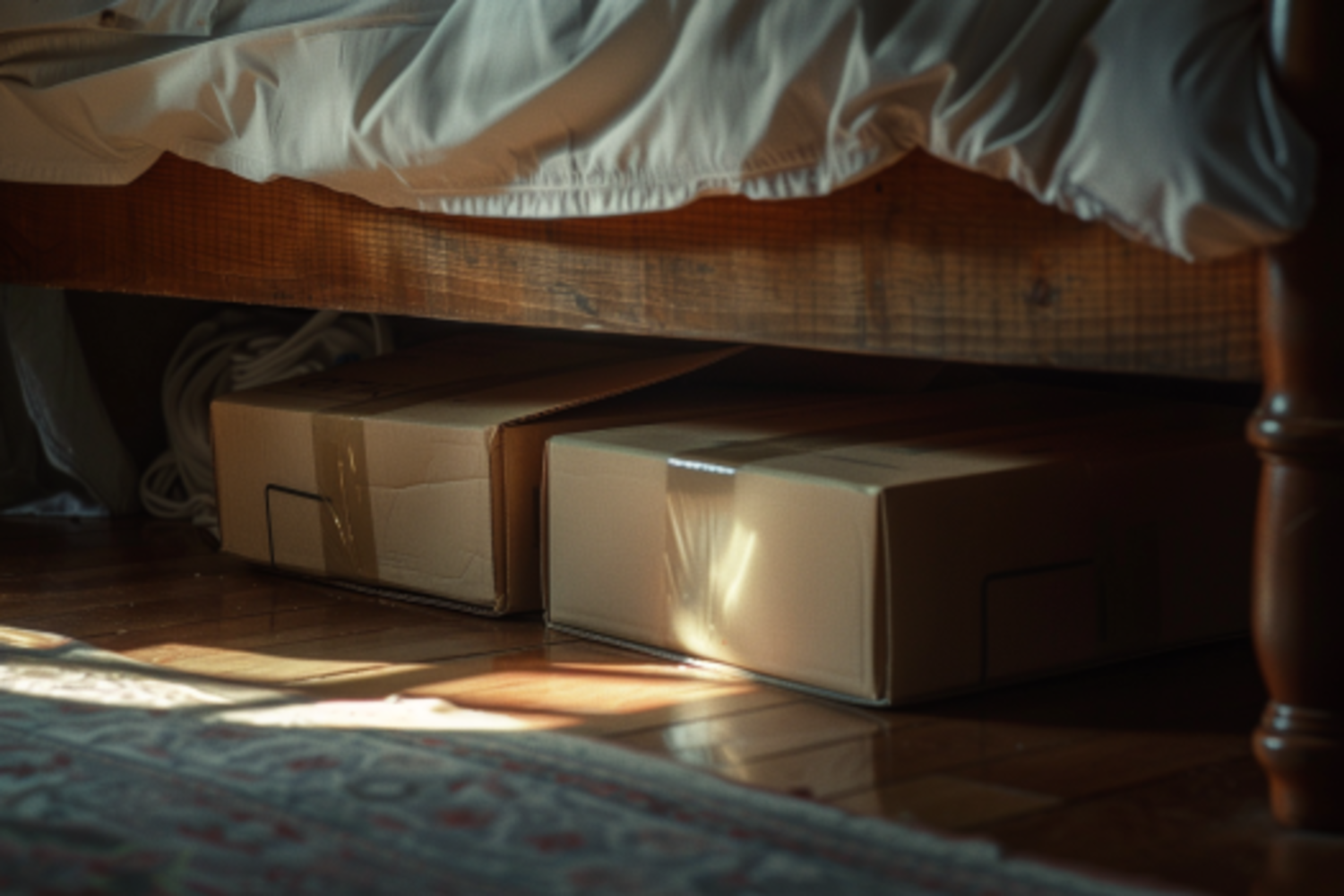 Two boxes under the bed | Source: Midjourney