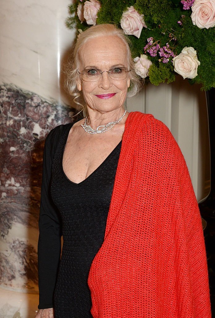 Shirley Eaton attends a one night private view of "Cocktails With Monroe" | Getty Images