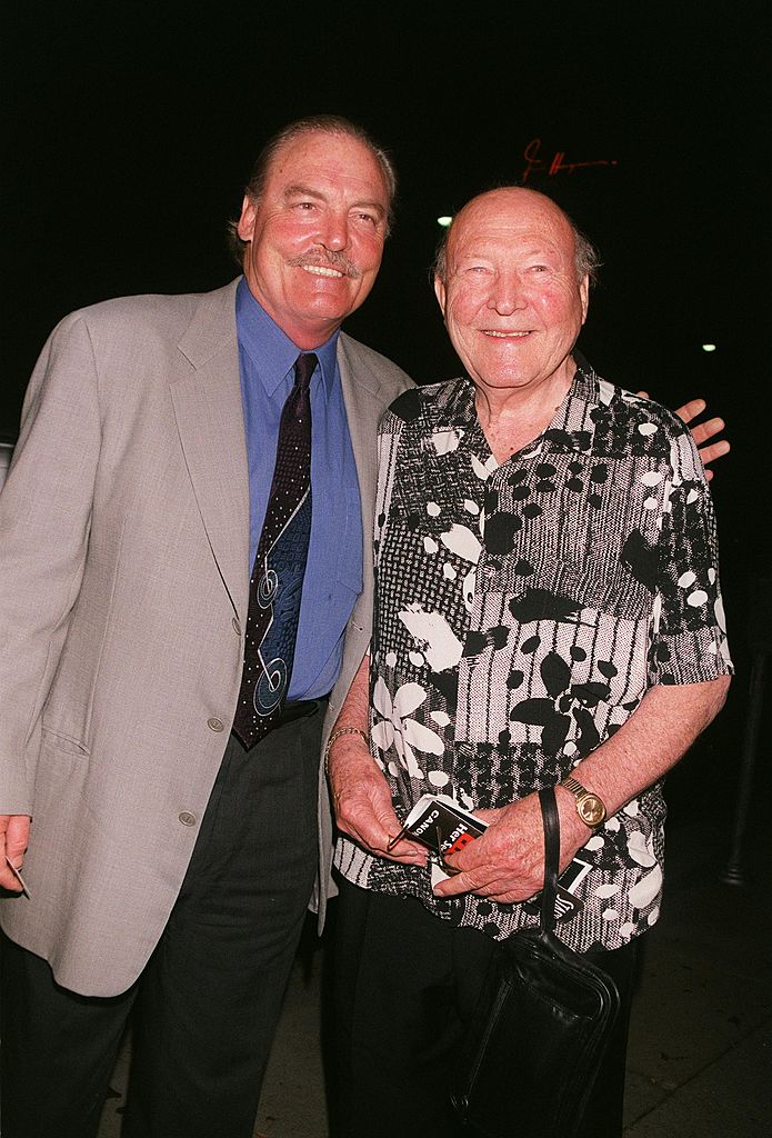 Stacy Keach and his father, Stacy Keach, Sr. arrive at the premiere of the play, "Eleanor: Her Secret Journey", September 2003 | Source: Getty Images