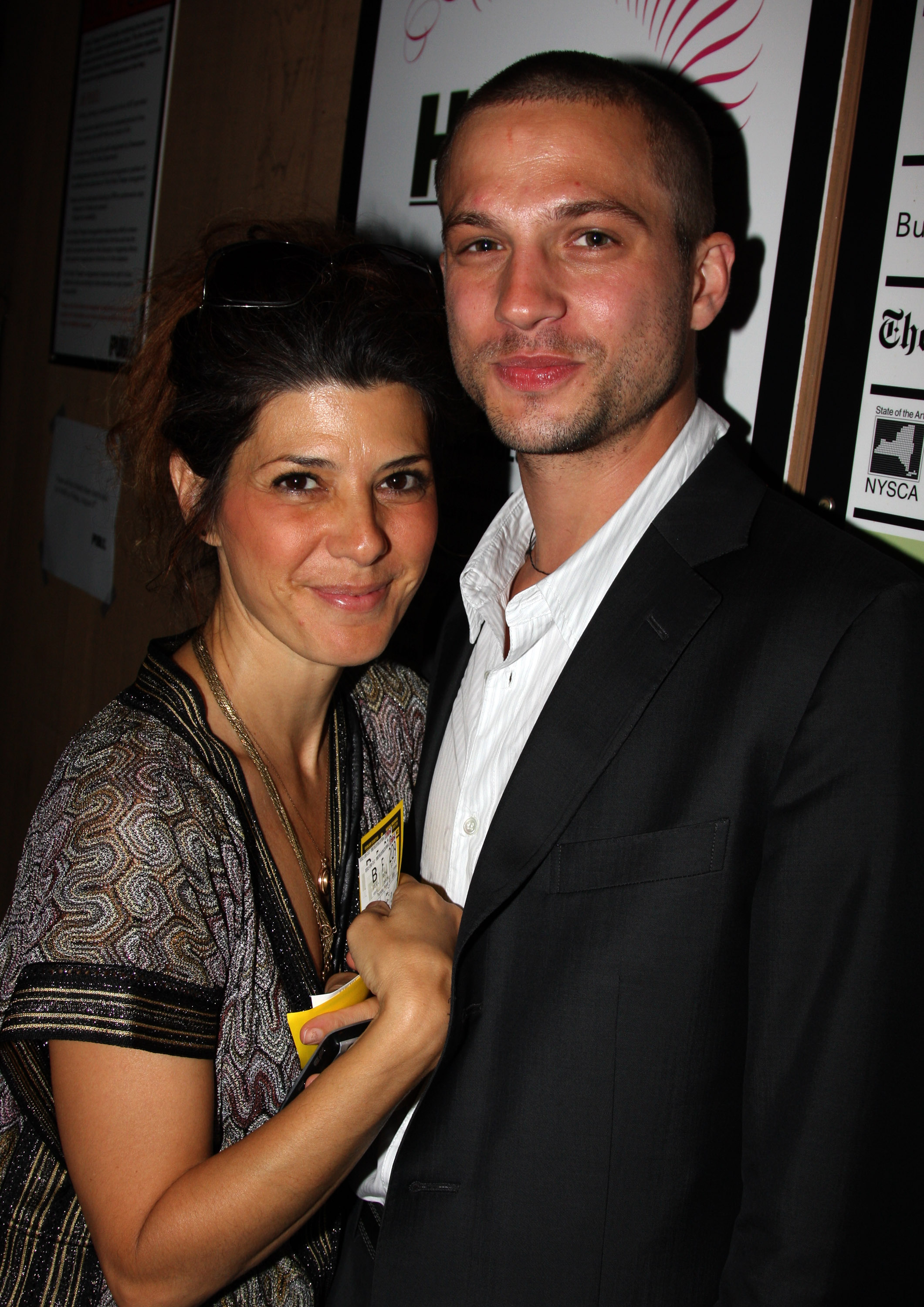 Marisa Tomei and Logan Marshall Green at the Opening Night for "Hair" at Shakespeare in the Park at the Delacorte Theater in Central Park on August 7, 2008 in New York City. | Source: Getty Images