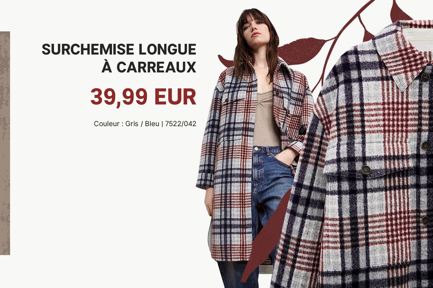 Surchemises long à carreaux (zara.com)