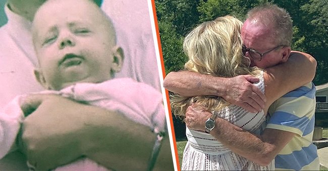  [Left] Cheryl Stillman when she was a baby; [Right] Cheryl Stillman and Tom Taylor hugging.│Source: twitter.com/WFLA youtube.com/WHO13