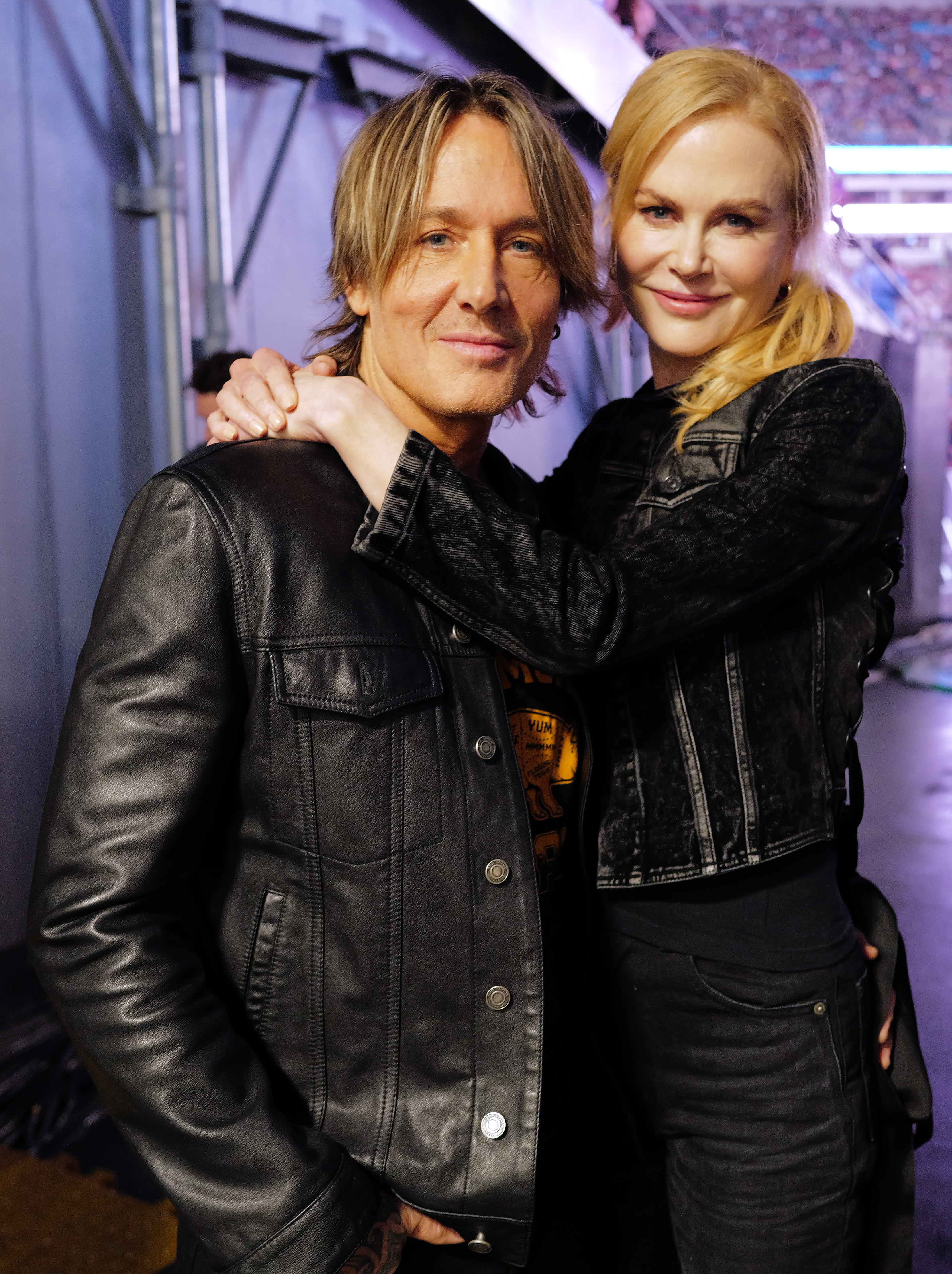 Keith Urban and Nicole Kidman backstage at the Concert For Carolina Benefit at Bank of America Stadium on October 26, 2024, in Charlotte, North Carolina. | Source: Getty Images
