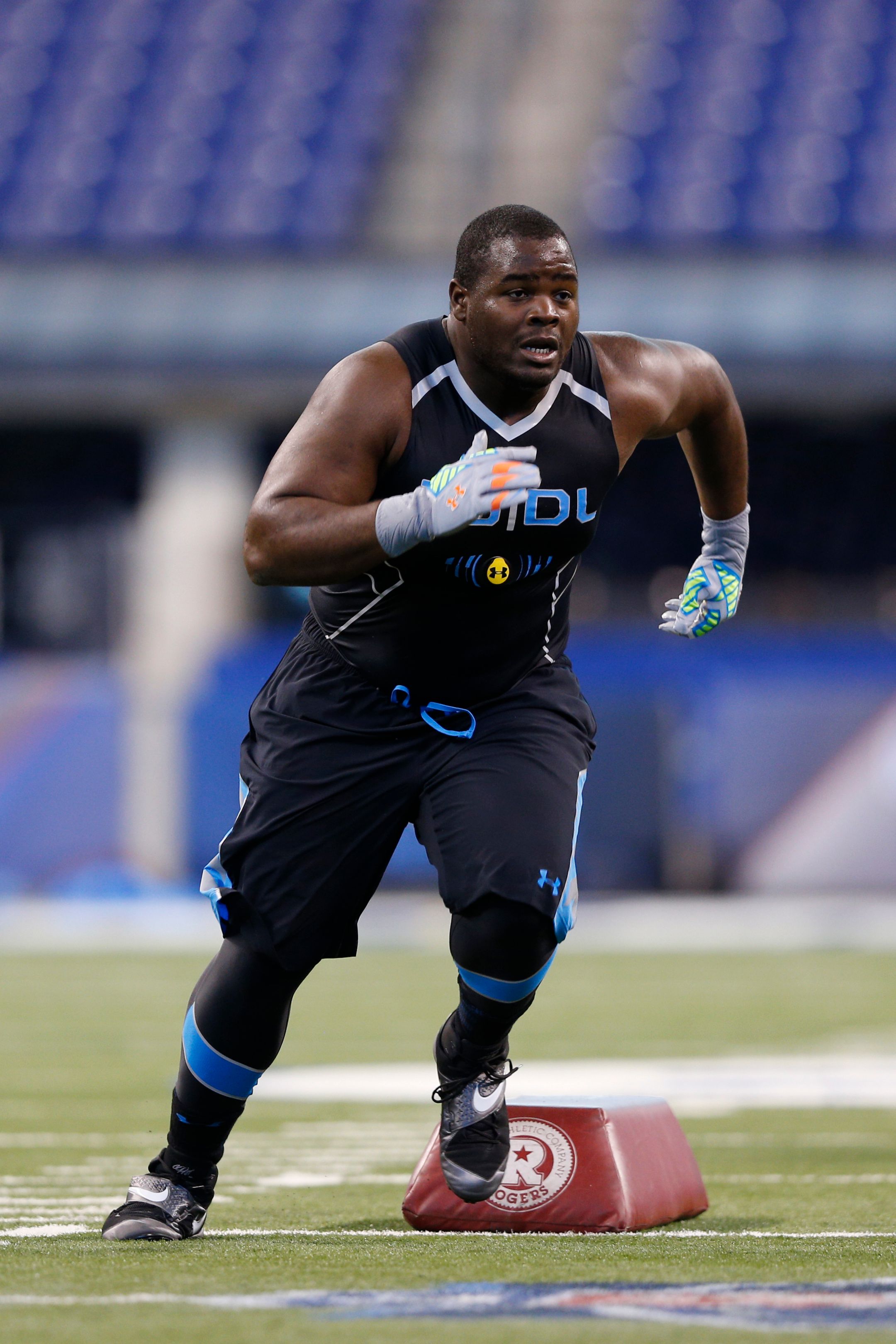 Louis Nix works out during the NFL Combine at Lucas Oil Stadium on February 24, 2014, in Indianapolis, Indiana | Photo: Joe Robbins/Getty Images