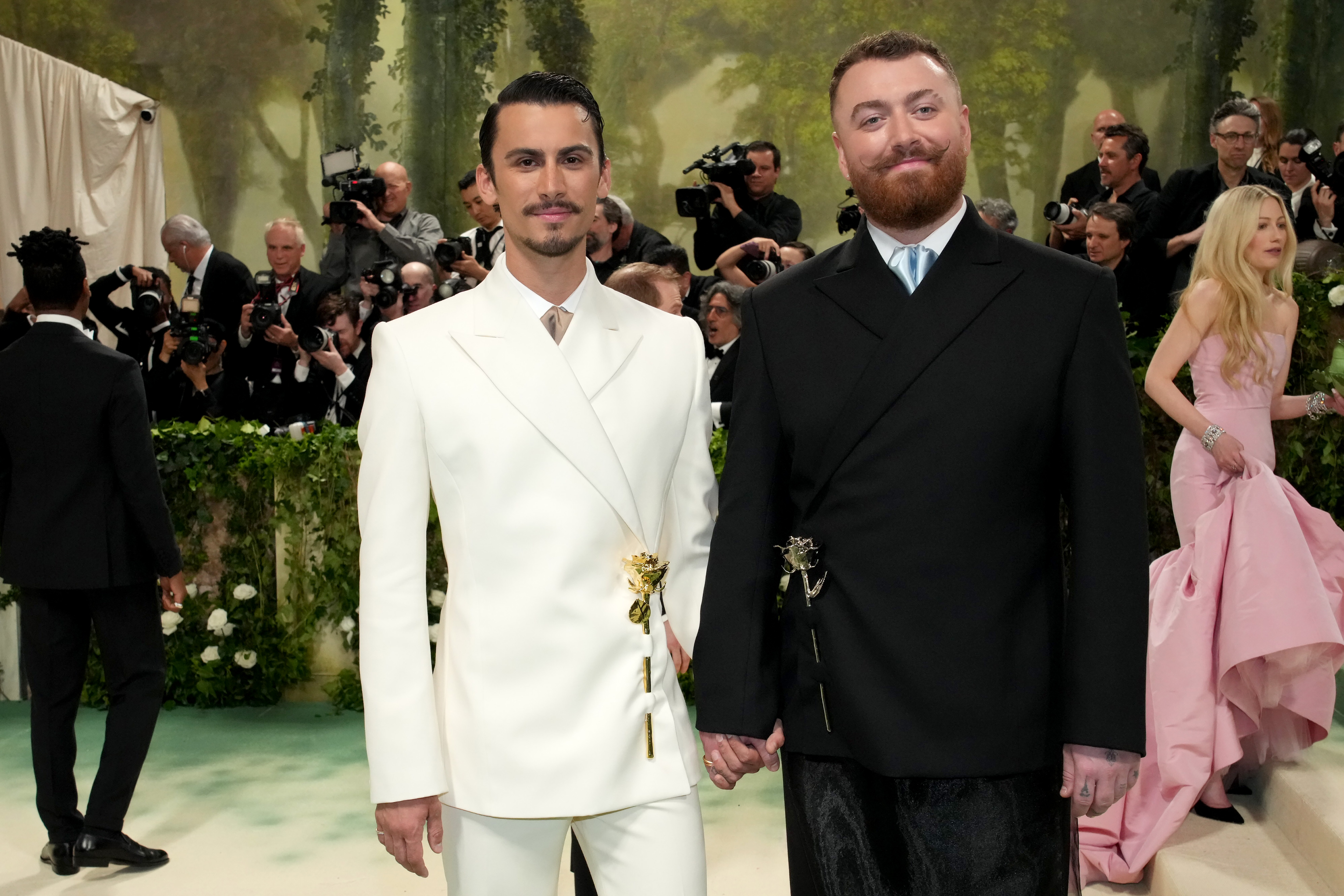 Christian Cowan and Sam Smith attend the Met Gala celebrating "Sleeping Beauties: Reawakening Fashion" at The Metropolitan Museum of Art on May 6, 2024, in New York City | Source: Getty Images