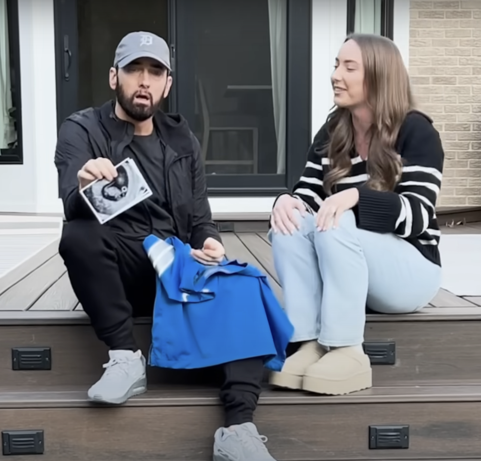 Eminem surprised that he's going to be a grandfather to Hailie Jade's first child in a clip uploaded on October 3, 2024 | Source: YouTube/EminemMusic