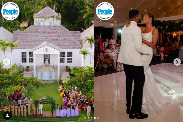 Stephanie Wash and Etienne Maurice's wedding day and a picture of the two of them sharing a dance, posted on July 13, 2024 | Source: Instagram/walkgoodetienne and wash news