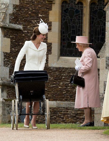 Queen Elizabeth II and Kate Middleton at Church of St Mary Magdalene on the Sandringham Estate on July 5, 2015 in King's Lynn, England | Photo: Getty Images