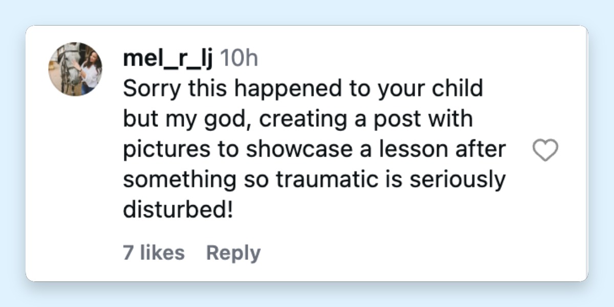 A fan comment on Kelly's post on April 16, 2026 | Source: Instagram/hillside_farmhouse