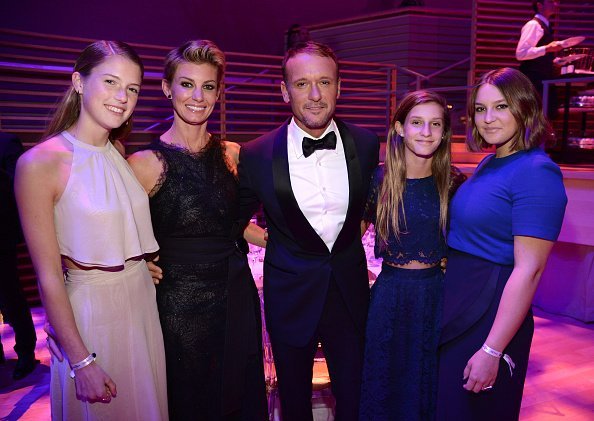 Gracie McGraw, Faith Hill, Tim McGraw, Audrey McGraw and Maggie McGraw at Lincoln Center on April 21, 2015 in New York City | Photo: Getty Images