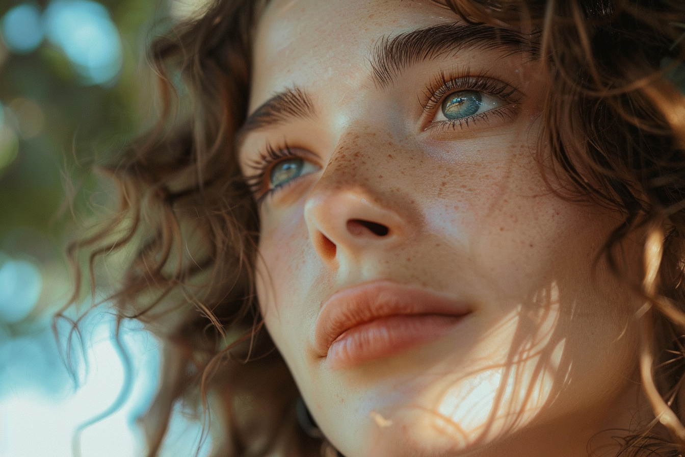 Close-up of a woman's face | Source: Midjourney