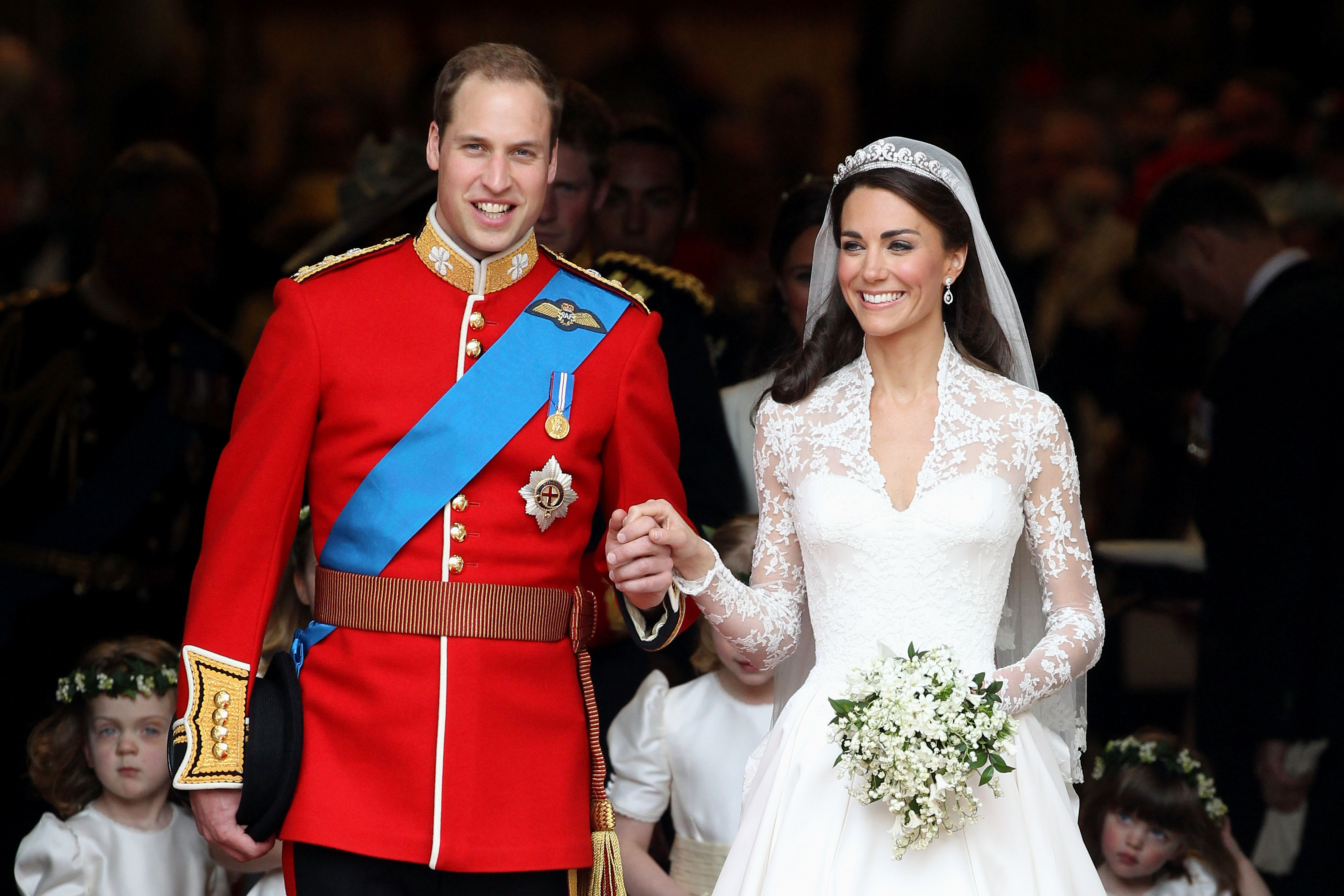 Prince William and Catherine Middleton during their wedding at Westminster Abbey on April 29, 2011, in London, England | Source: Getty Images