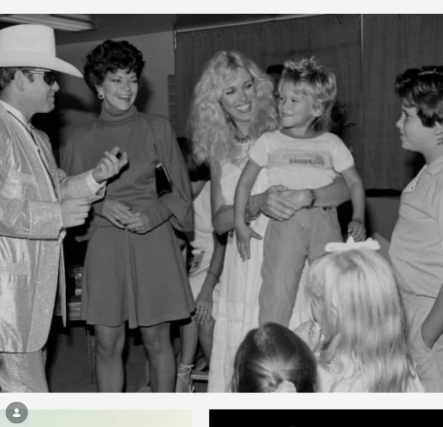 Alana Stewart shares a throwback photo featuring Elton John, his former wife Renate Blauel, and her children Sean Stewart, Kimberly Stewart, and Ashley Hamilton on August 7, 2026. | Source: Instagram/alanakstewart