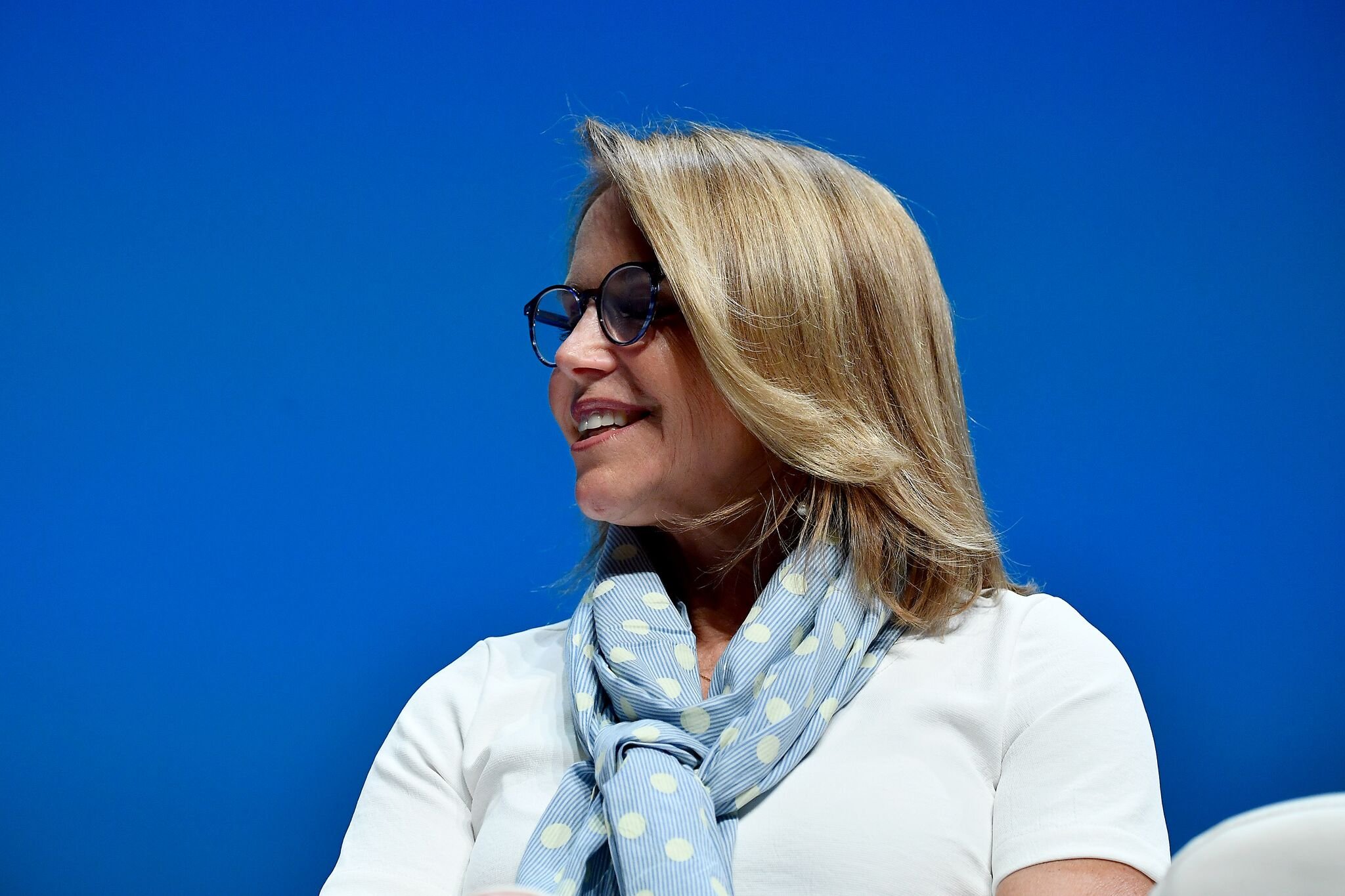 Katie Couric speaks onstage during the P&G session at the Cannes Lions Festival 2018  | Getty Images