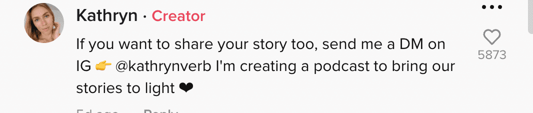  A woman who realised her boyfriend didn't exist after he ghosted on her urges people to share thier stories. | Photo: tiktok.com/kathrynverb
