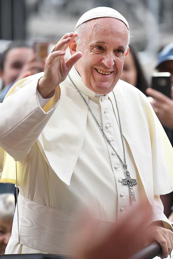 Pope Francis attending the festival of families at Croke Park in Dublin, Ireland, in August 2018. I Image: Getty Images.