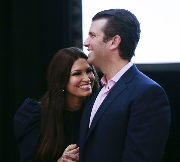 Kimberly Guilfoyle and Donald Trump Jr. at a Ted Cruz Rally at the Lone Star Convention Center on October 3, 2018 | Photo: Getty Images