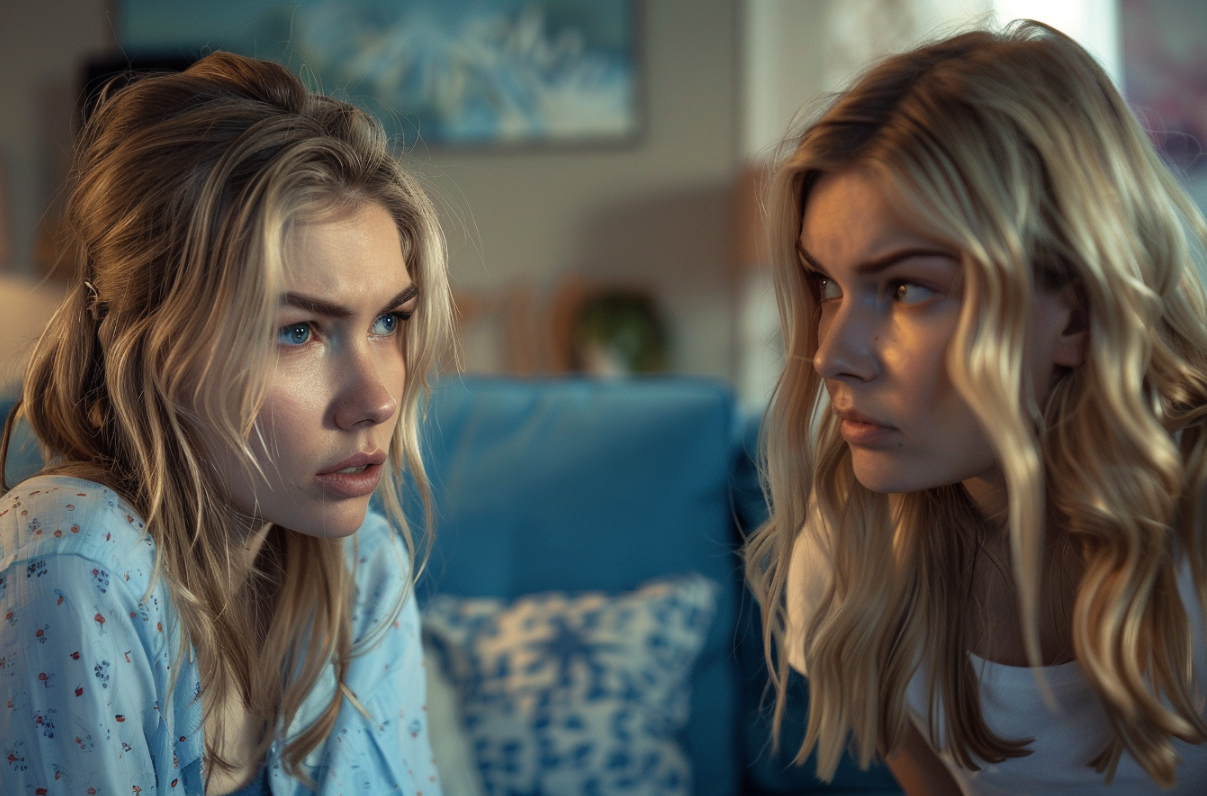 Two sisters glaring at each other | Source: Pexels