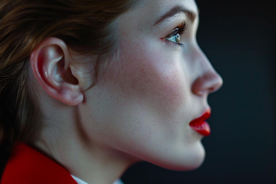 Side view of a flight attendant | Source: Midjourney