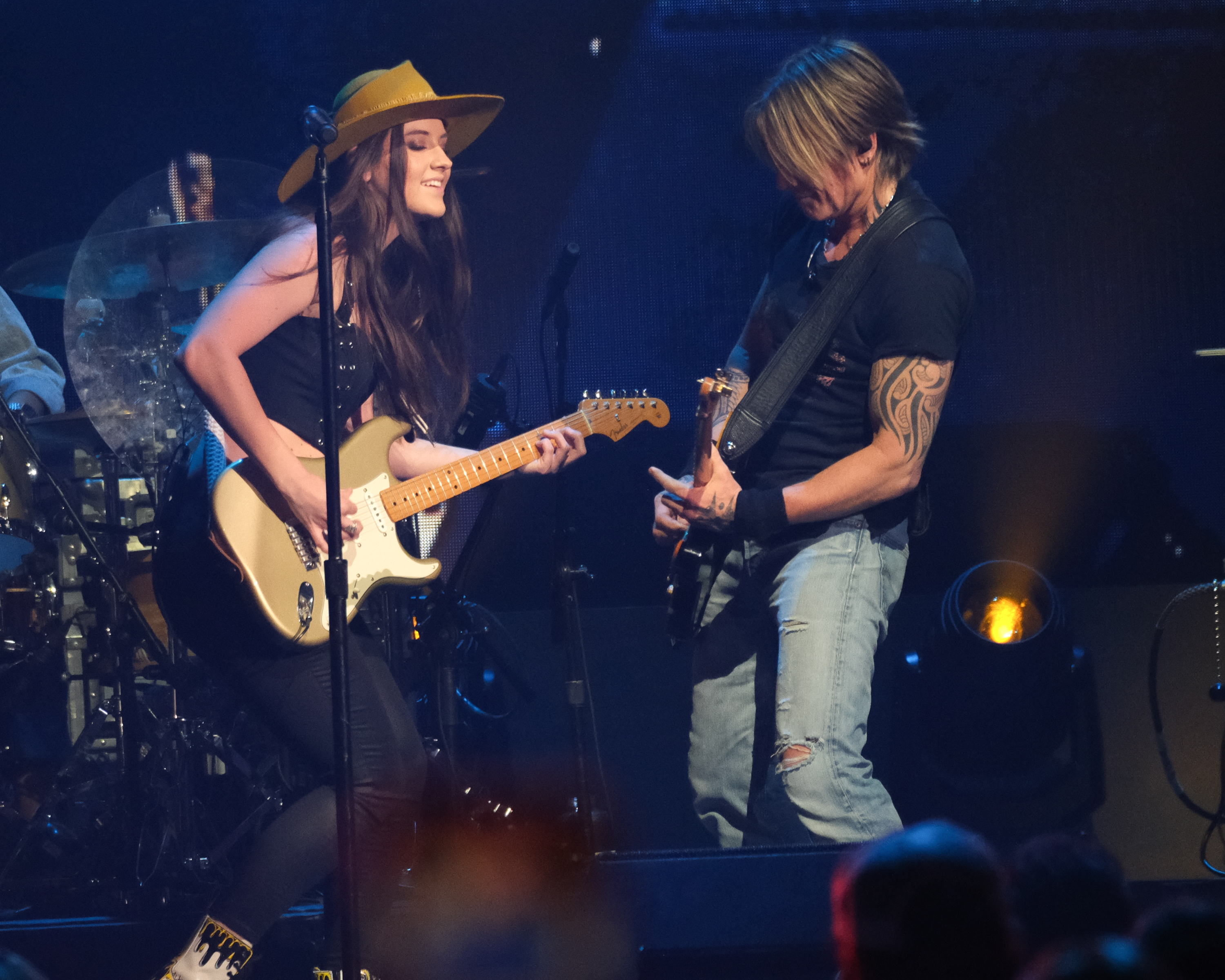 Maggie Baugh and Keith Urban perform at the iHeartCountry Festival in Austin, Texas, on May 4, 2024 | Source: Getty Images