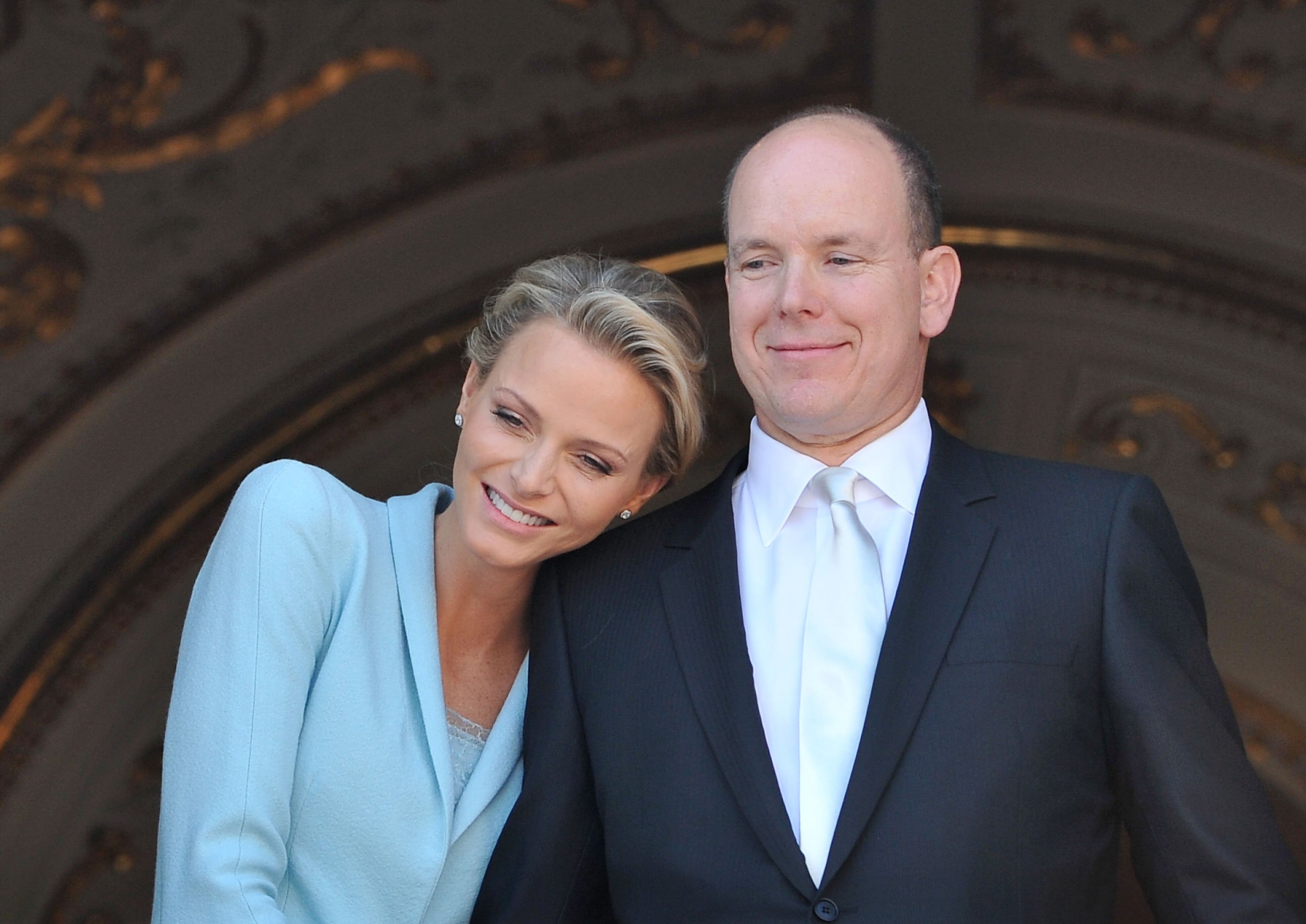 Princess Charlene of Monaco and Prince Albert II of Monaco after their civil ceremony at the Prince's Palace on July 1, 2011 in Monaco. | Source: Getty Images