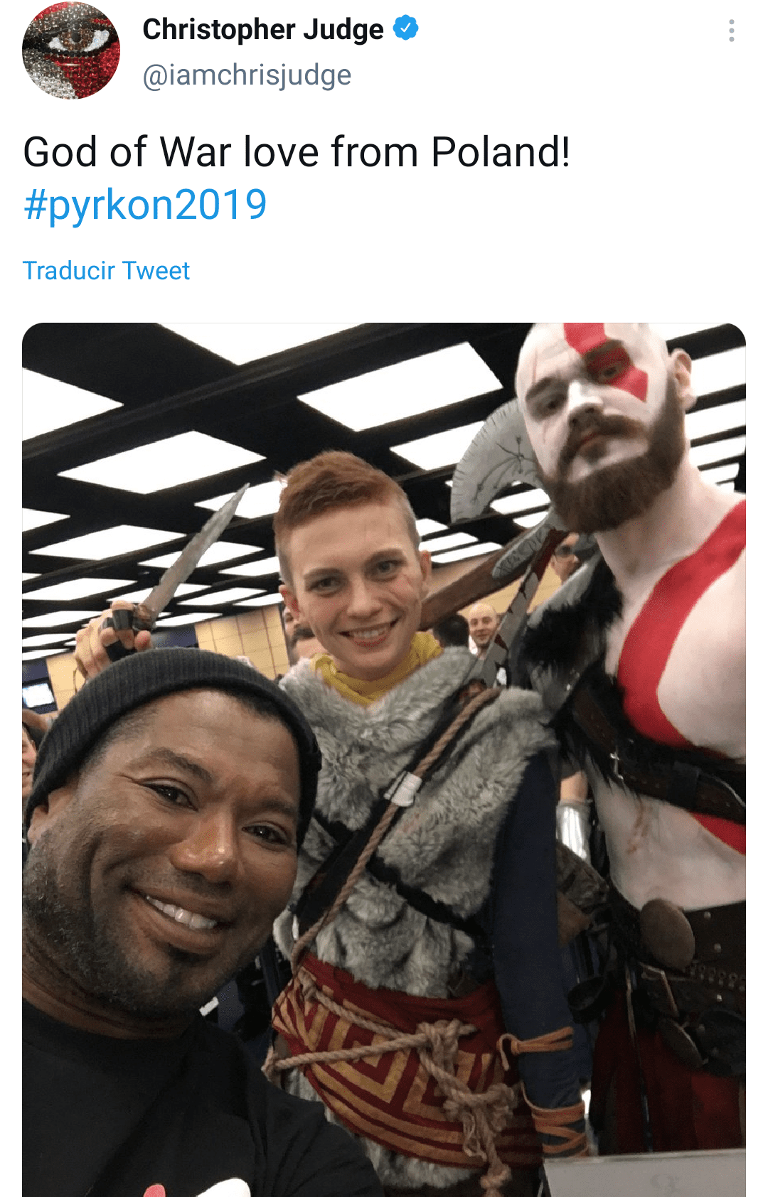 Kratos is now voiced by Stargate SG-1's Christopher Judge