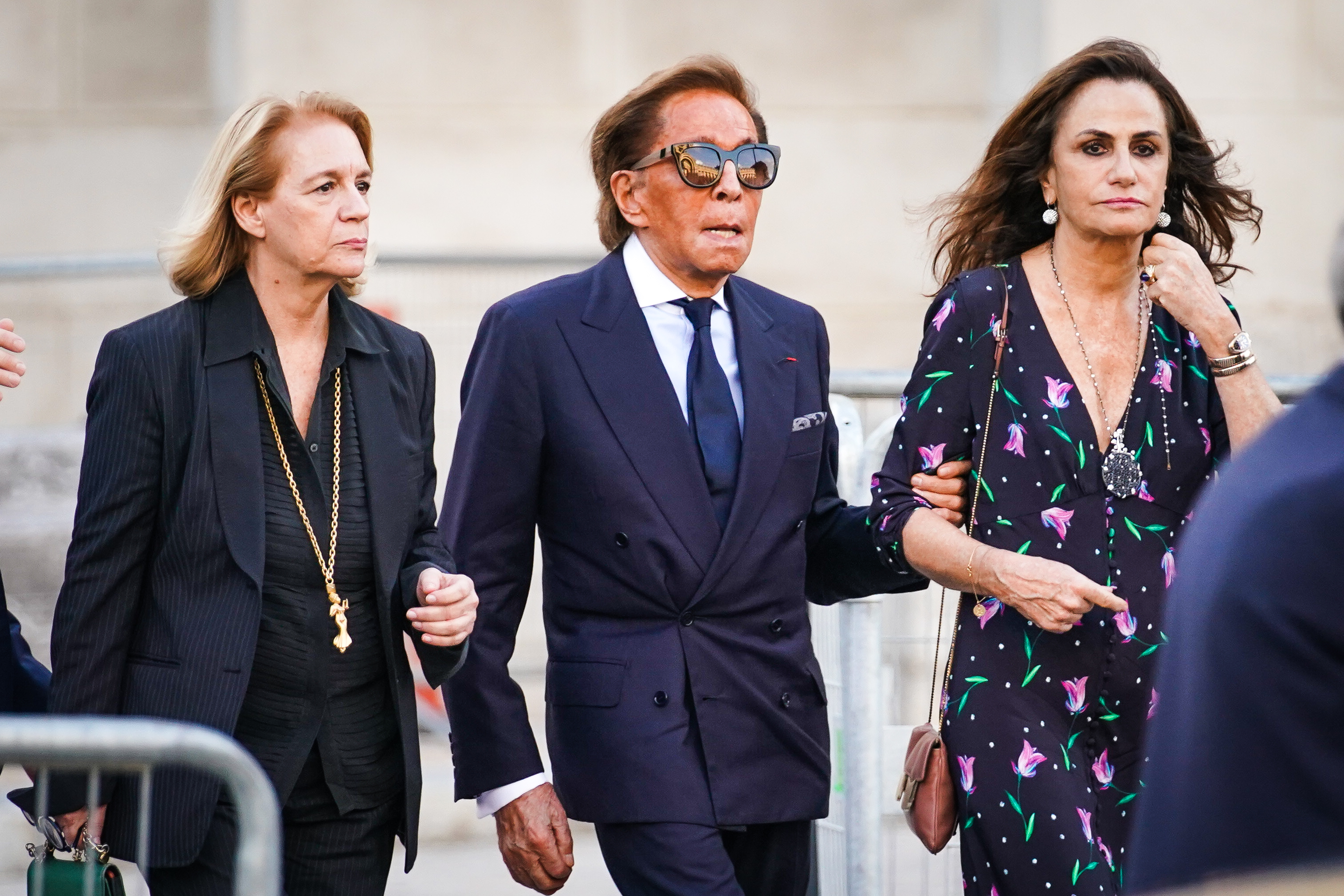 Valentino Garavani outside the Grand Palais during Paris Fashion Week, June 20, 2019 | Source: Getty Images