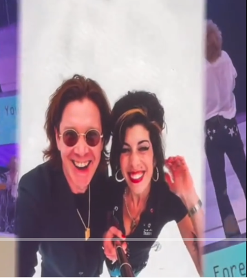 A generated AI image of Ozzy Osbourne and Amy Winehouse from a video posted on August 4, 2025 | Source: TikTok/@metroentertainment