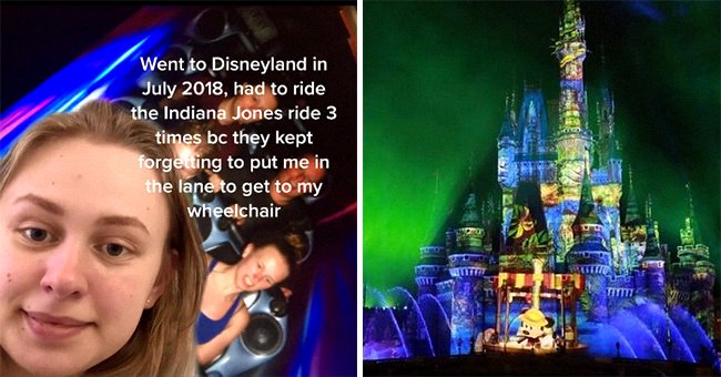 A woman alleges she was injured on a ride at Disneyland and details her long road to recovery | Photo: TikTok/gamma.aminobutyric.acid & Wikimedia Commons/Yayan550/CC BY-SA 4.0