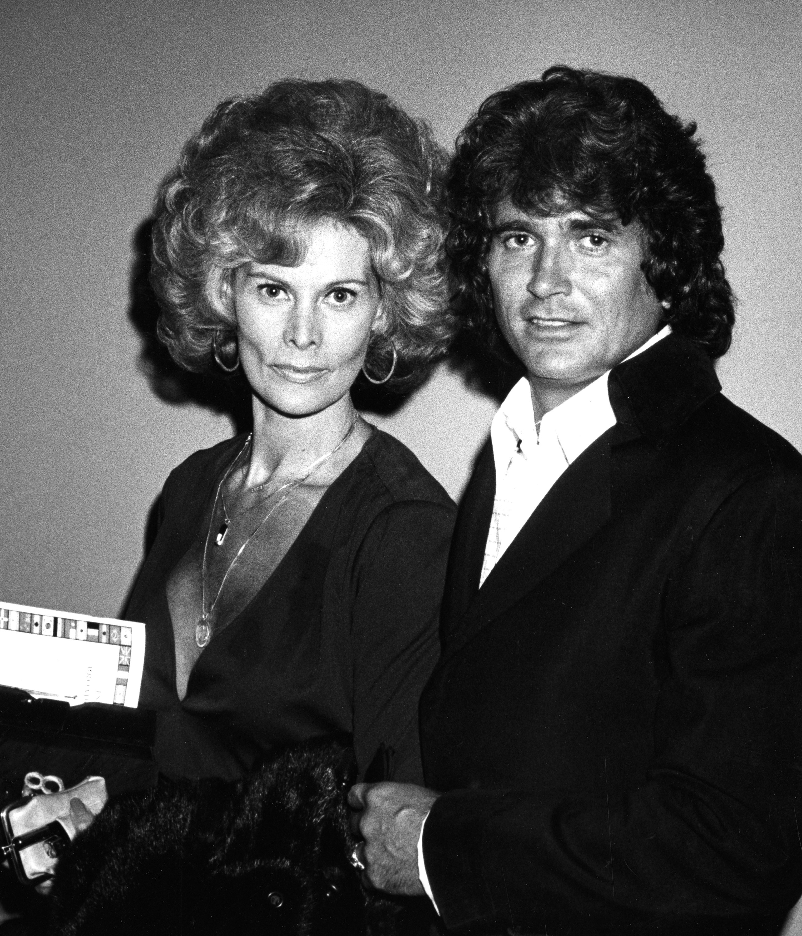 Actor Michael Landon and wife Lynn Noe attend 16th Annual International Broadcasting Awards on March 4, 1976 at Century Plaza Hotel in Los Angeles, California. | Source: Getty Images