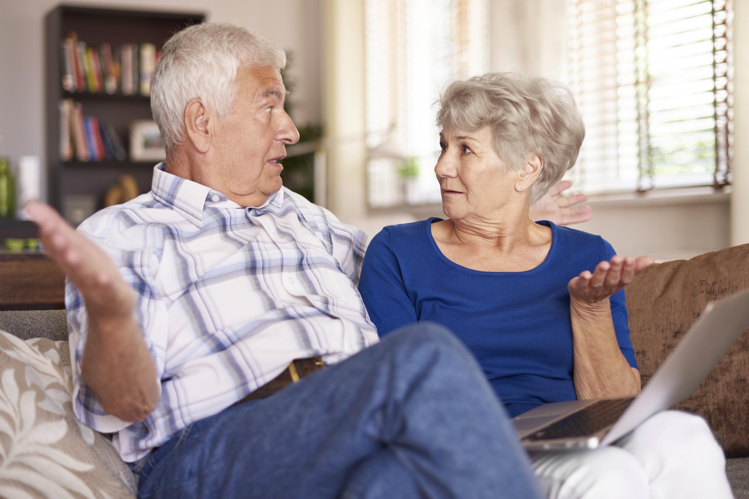 An elderly couple arguing | Source: Freepik