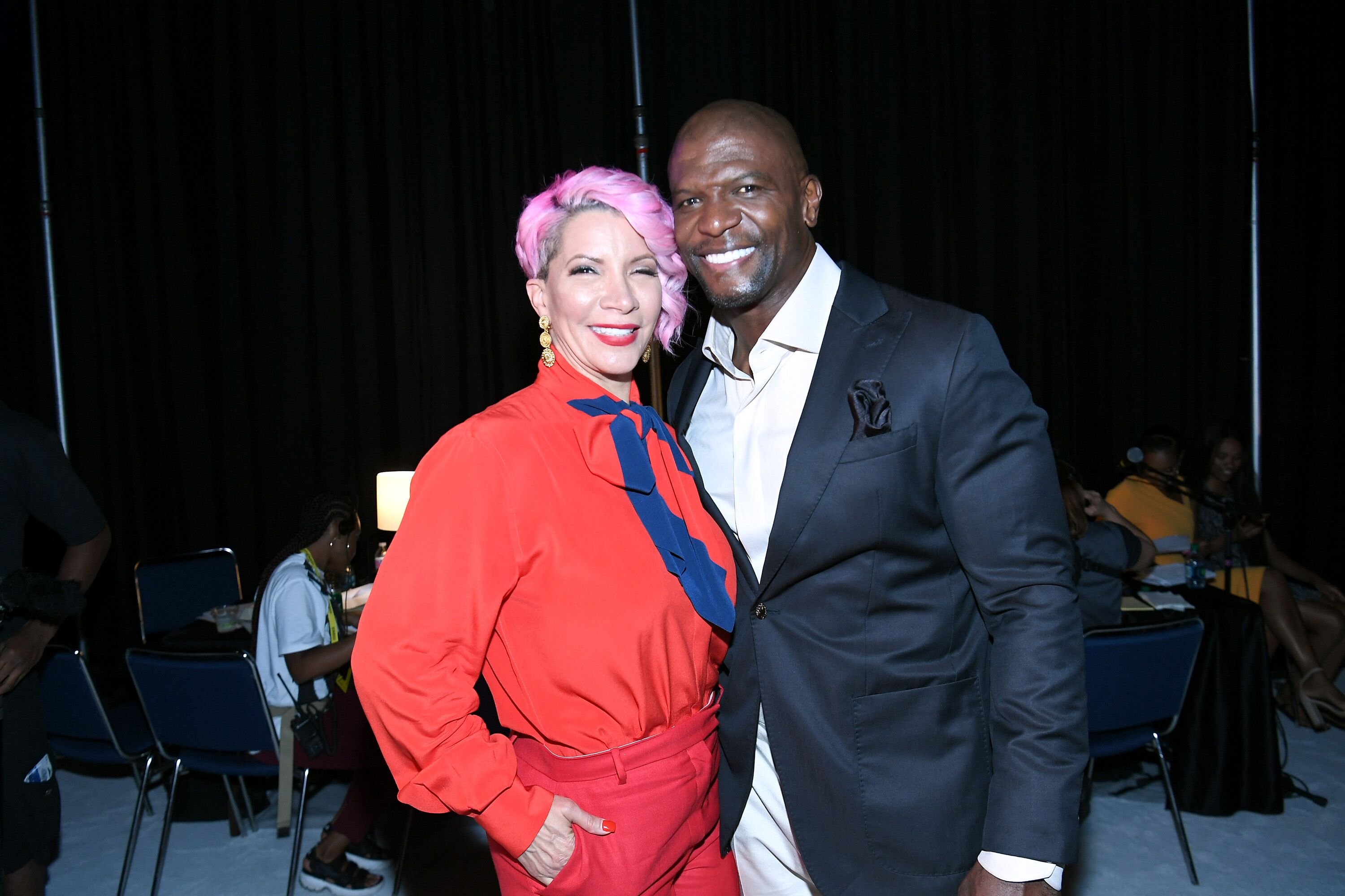 Rebecca King-Crews and Terry Crews backstage during 2019 ESSENCE Festival. | Source: Getty Images
