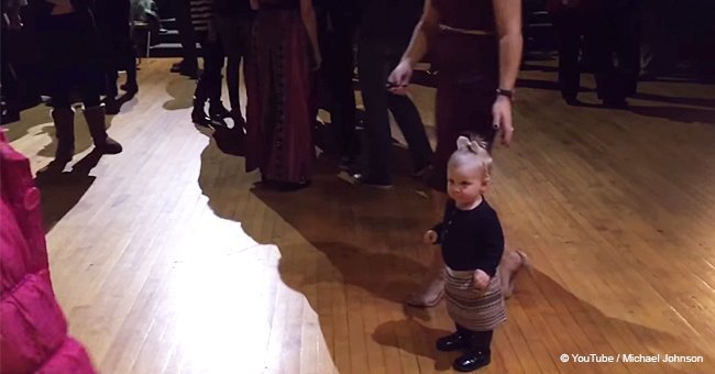 Little girl steals the show with her hilarious dance moves