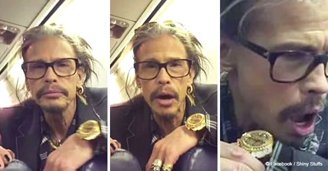 Steven Tyler sings Happy Birthday to a 7-year-old on plane (video)