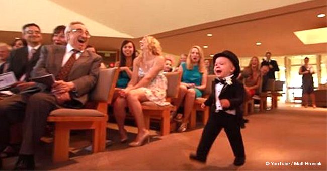 Ring bearer's appearance at the wedding made guests roll in their seats with laughter