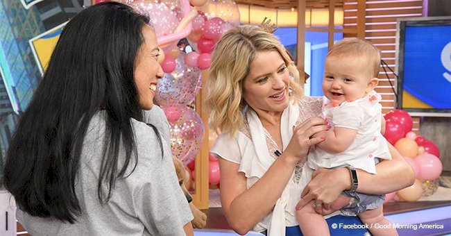  'GMA' Sara Haines impressed on live show by husband, kids and puppies for her 41st birthday