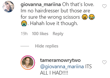 A fans' comment from Tamera Mowry's post. | Photo: instagram.com/tameramowrytwo