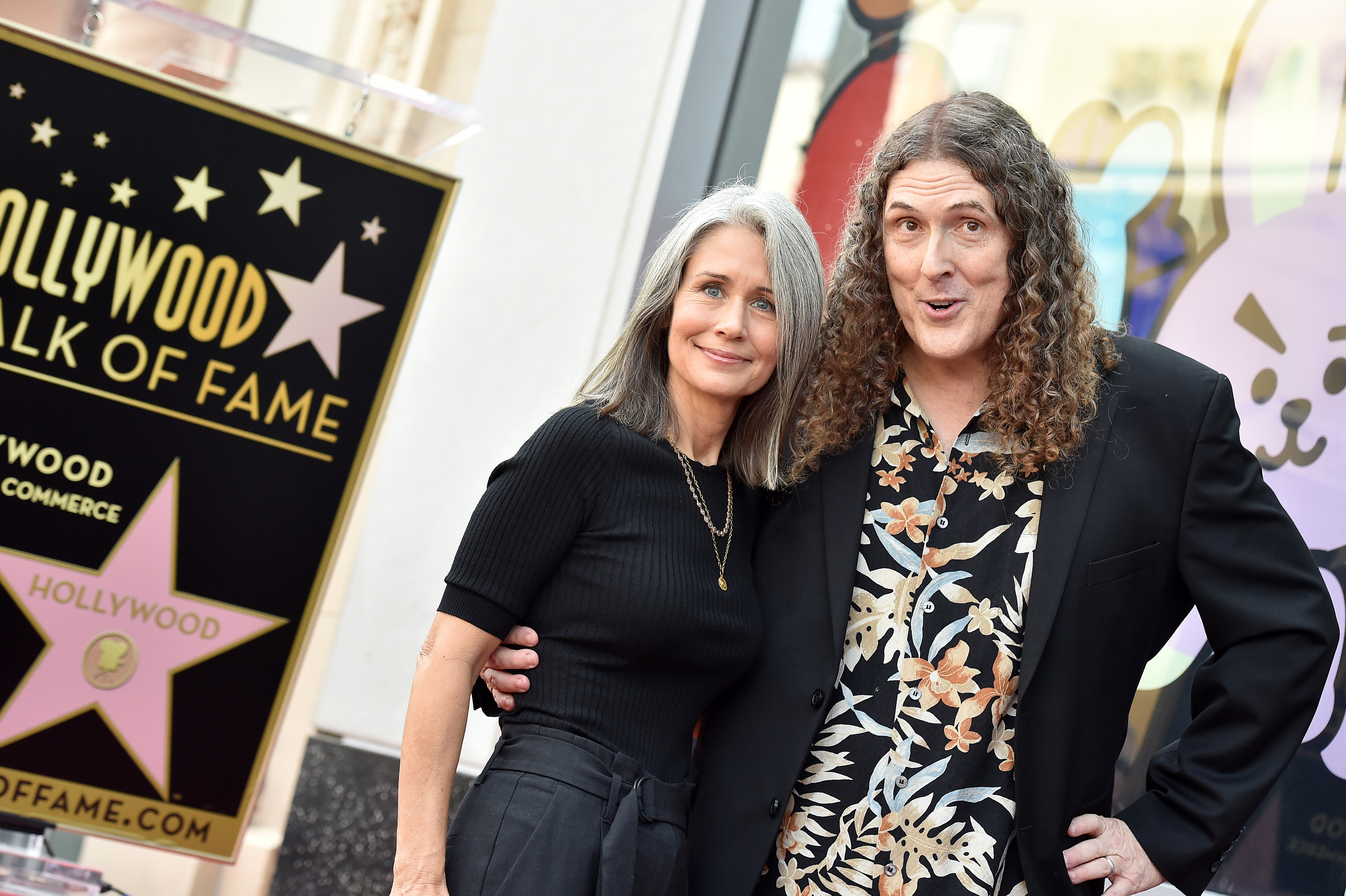 "Weird Al" Yankovic and Suzanne Yankovic on the Hollywood Walk of Fame on August 27, 2018, in Los Angeles, California. | Source: Getty Images