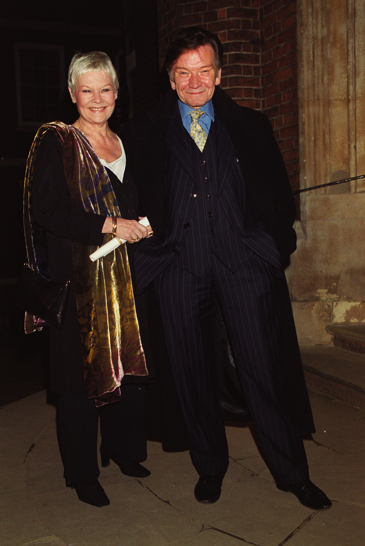 Dame Judi Dench and Michael Williams at London's historic Middle Temple Hall on January 16, 2000. | Source: Getty Images
