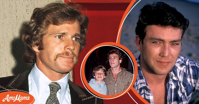 Portrait of Ryan O'Neal at an event. [left]  Ryan O'Neal with his son Griffin O'Neal in New York, circa 1970.  [centre] Portrait of Griffin O'Neal, circa 1992 [right]. | Photo: Getty Images