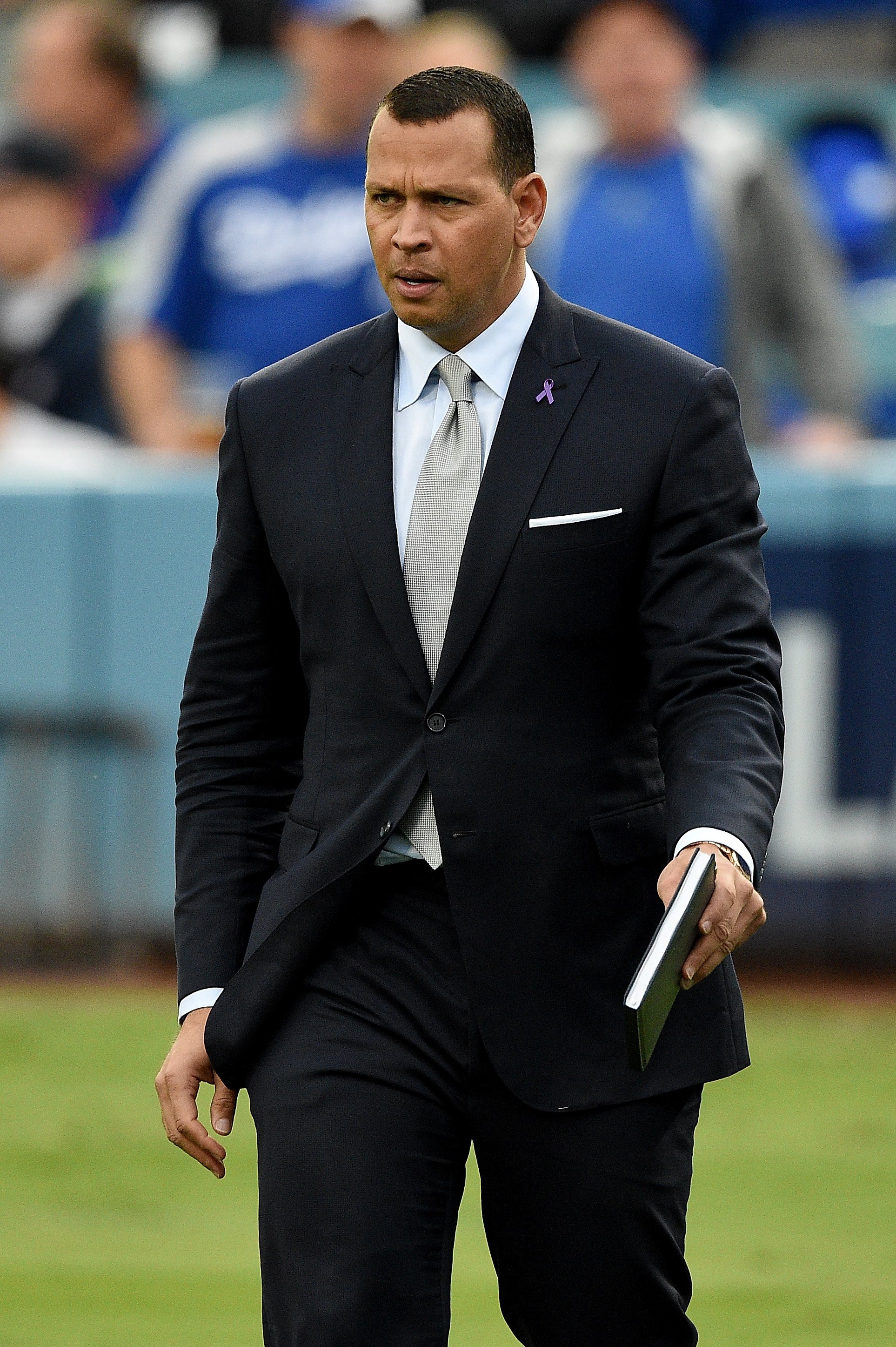 Alex Rodriguez at the Dodger Stadium on October 31, 2017, in Los Angeles, California. | Source: Getty Images.