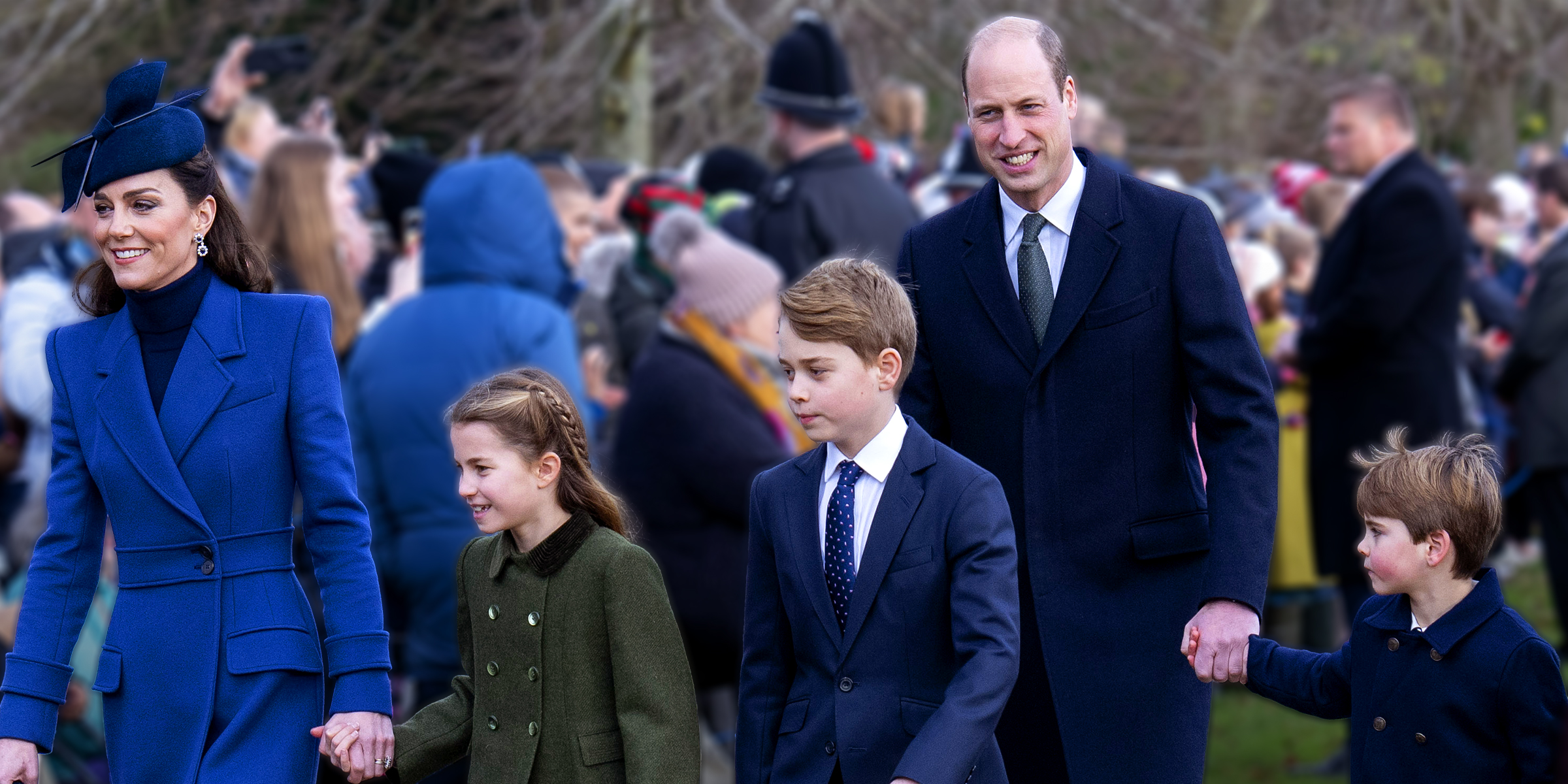 Princess Catherine and Prince William with Prince Louis, Prince George, and Princess Charlotte | Source: Getty Images