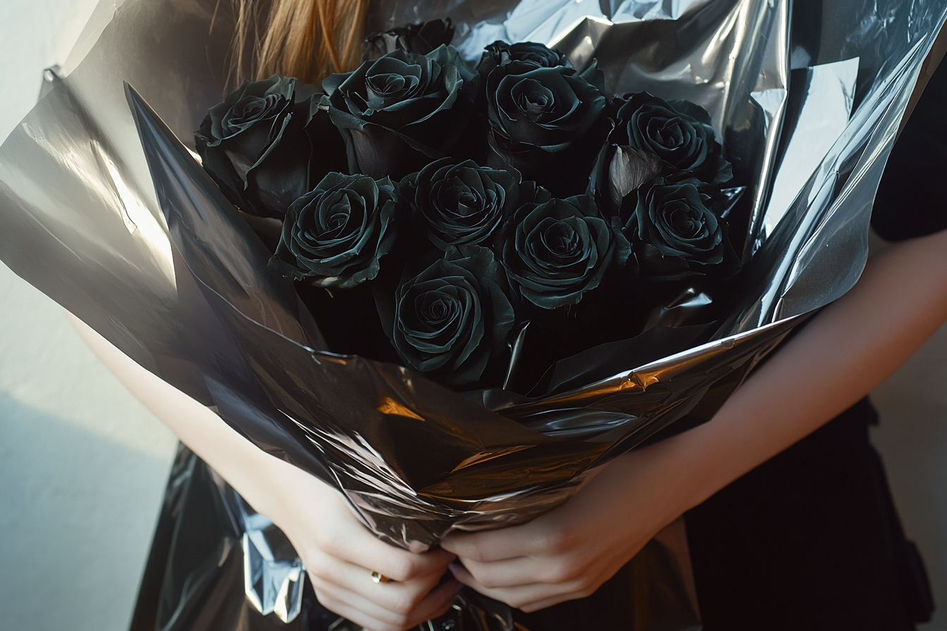 A bouquet of black roses | Source: Midjourney